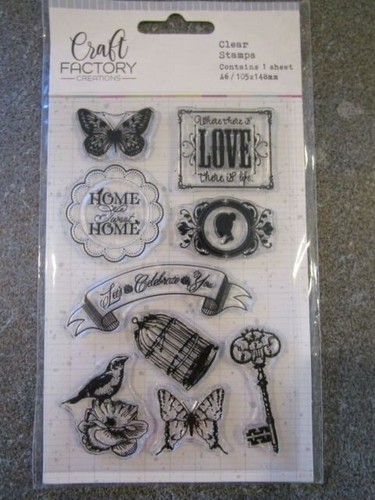 Craft Factory Creations Clear Stamps BUT LOVE - NEW - 9 stamps - Home Sweet Home