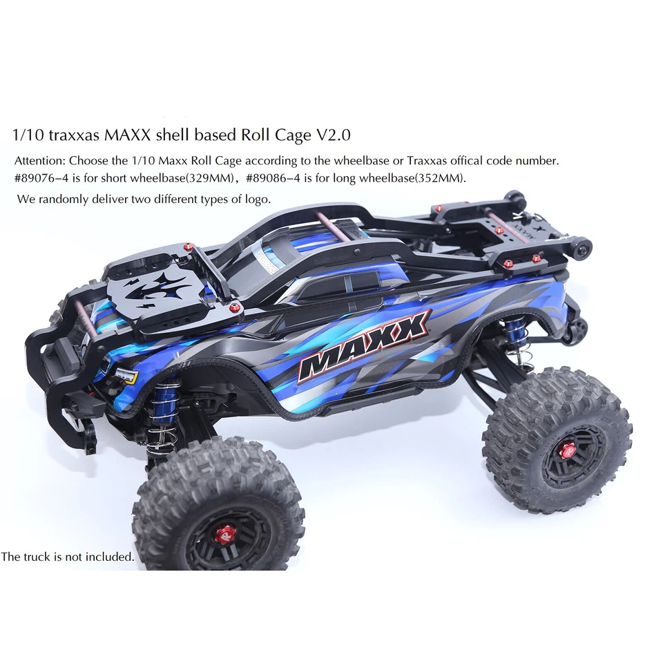 For Traxxas MAXX 2.0 Truck Crawler 1:10 Car Body Shell Roll Cage Bumper - Image 4 of 4