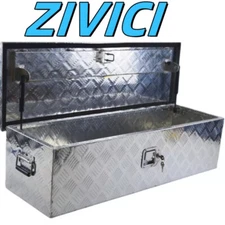 39" Aluminum Truck Underbody Tool Box Trailer RV Tool Storage Under Bed W/Lock