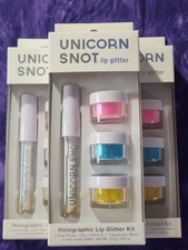 UNICORN SNOT Holographic Lip Glitter Kit Gloss 3 Glitter Colors Vegan Longwear