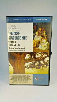 PEDIGREE RESOURCE FILE Volume 3 family Search Discs 51-75 Master Index Included