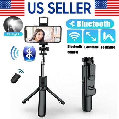 US Selfie Stick Tripod Remote Desktop Stand Phone Holder For iPhone Samsung LOT