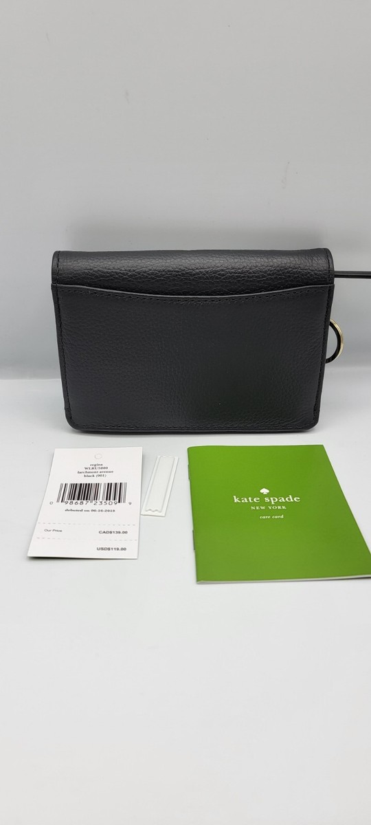 Kate Spade New York Regina Larchmont Avenue Bifold Kate Spade Black Regina Larchmont Avenue Leather Card Wallet  main image 2