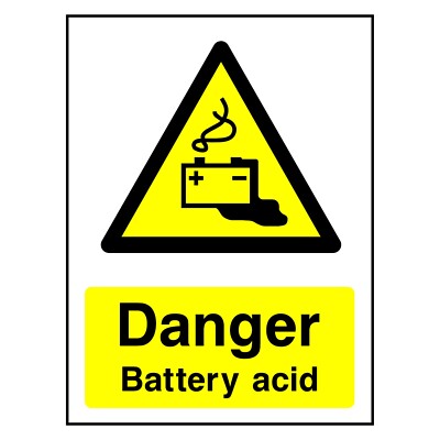 Gefahr Batterie Säure Schild oder Aufkleber | CHEM0054