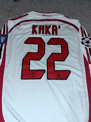 AC Milan 2007 KAKA 22 ユニフォーム AC Milan Kaka #22 2007 UEFA Champions Final Away Jersey Long