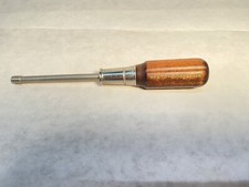 NOS! BRIDGEPORT 3/16" WOODEN HANDLE NUT DRIVER, #4470, USA, RARE!
