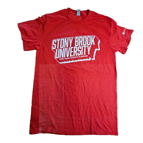 Stony Brook University Flagship Adult T-Shirt XS Red Extra Small Graphic O9a - Picture 1 of 8