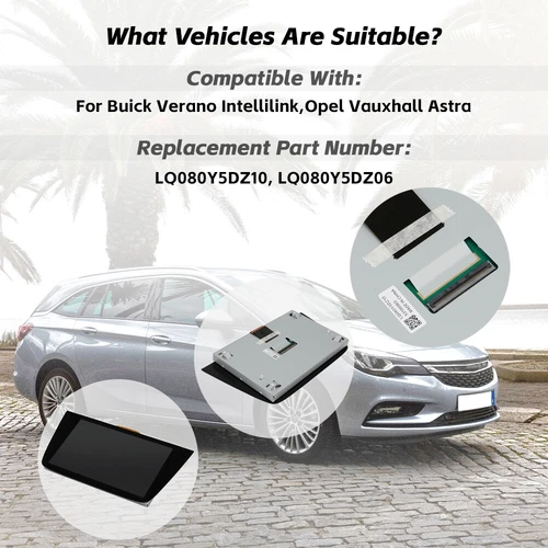8" LCD Touch Screen Display LQ080Y5DZ10 Für Opel Astra K Buick Verano Radio DE - Bild 4 von 10