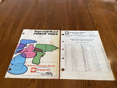 1971 Ingersoll-Rand Catalog Automotive Service Power Tools Proto 1972 Price List