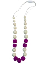 Lil Jumbl Baby Teething Organic Food Grade Silicone BPA Free Cream Purple