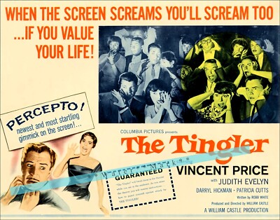 The Tingler 1959 Horror Movie Vintage Poster Print Retro Style Film
