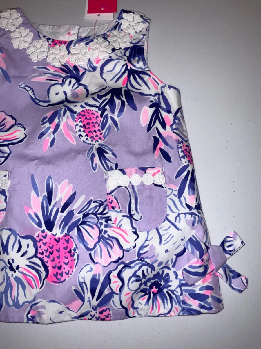 Lilly Pulitzer NWT Baby Lilly Shift Dress Trunks In The Air Size 3