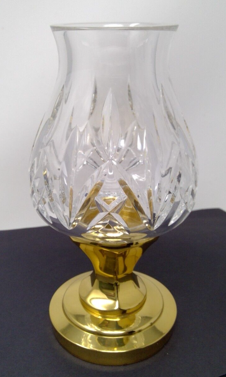 Waterford Crystal Belmont Brass Base Hurricane Lamp eBay
