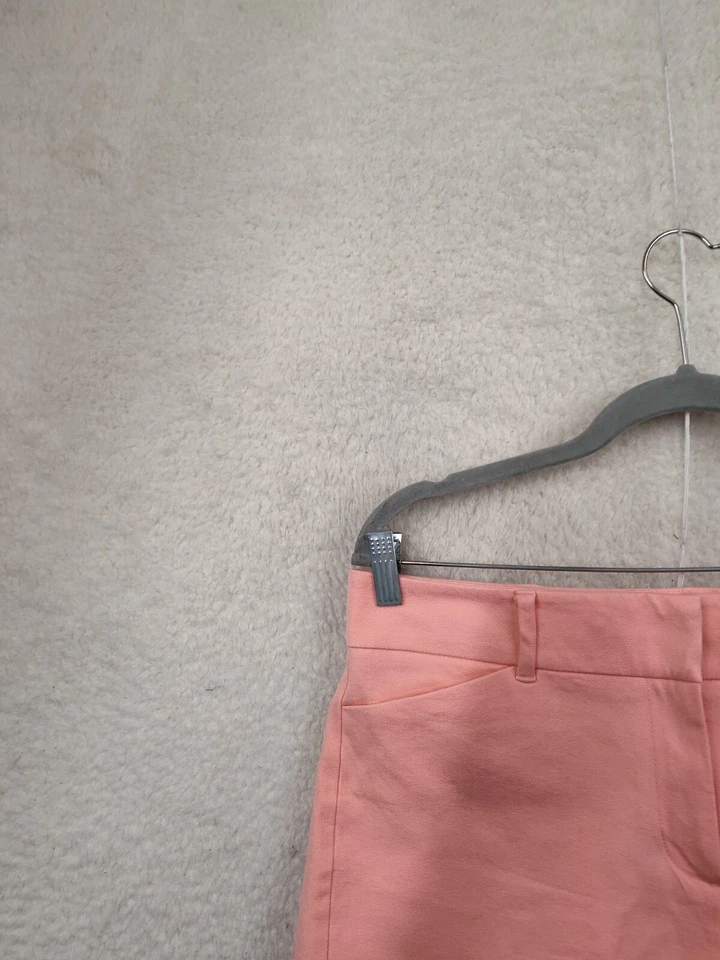 Chino New York Company Mujer Corto 8 Rosa Mezcla Algodón Pierna Recta Elastizado Foto 2 de 4