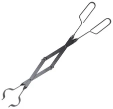 NEW SIMPLE SPACES A701BK-C FIREPLACE 26" BLACK STEEL SCISSOR TONGS 4937116