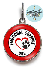 Emotional Support Dog Tag   ESA Medical Alert Pet ID   Durable  Customizable