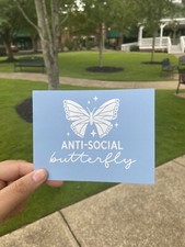 Anti-Social Butterfly Sticker
