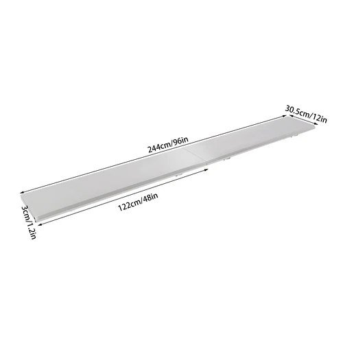 96X12" Folding Shelf Stainless Steel Food Serving Shelf For Food Truck Trailer - Picture 5 of 6