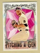 2022 Topps Allen & Ginter Pitching a Gem insert Corbin Burnes (Brewers)
