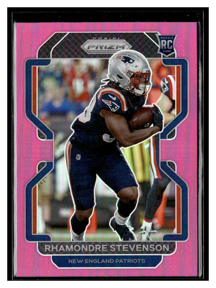 2021 Panini Prizm #367 Rhamondre Stevenson Pink Prizm RC New England Patriots