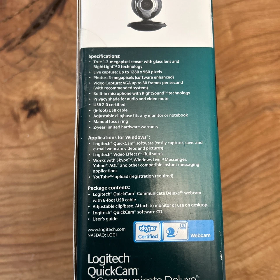 Logitech Quickcam Communicate Deluxe S7500 Webcam with Built In Mic Includes CD - Image 4 of 4