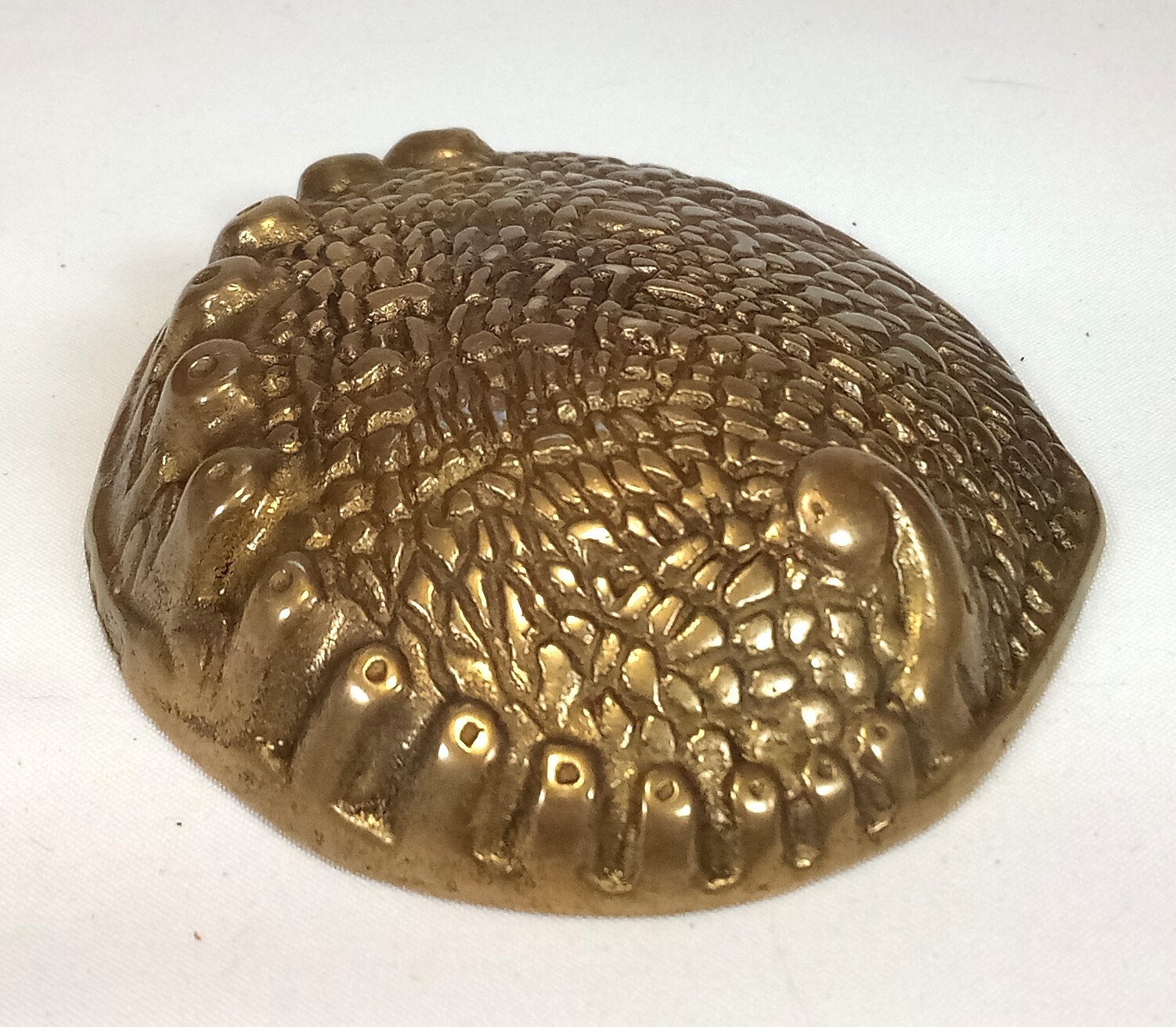 Unique Vintage Brass Clam Seashell w/ Intricate Detail - Nautical Coastal Decor