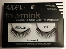LOT OF 2 Ardell Faux Mink False Eyelashes #812 BLACK FREE SHIPPING!!!!