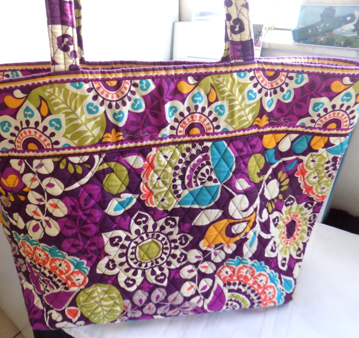 Vera Bradley Plum Crazy Extra Large Tote 23 x 15 x 8