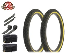ALTALINE Bicycle 20" x 1.95" Black/Gum X-PERFORMER (2) TIRES,TUBE,STRIP,LEVER