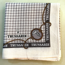 MAN HANDKERCHIEF GRAY HOUNDSTOOTH CLASSIC COTTON VTG POCKET ART SQUARE 18 T9