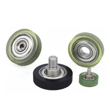 Polyurethane Pulley Pu Rubber Coated Guide Wheel Screw Bearing Roller M3 M4 - M8