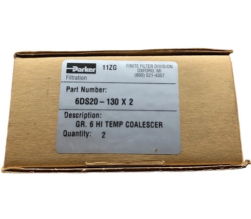 New Genuine Parker 6DS20-130 X 2 Finite Pneumatic Filter Element **SALE** - Picture 1 of 2