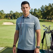 under armour heat gear polo mens medium loose geometric pattern multicolor