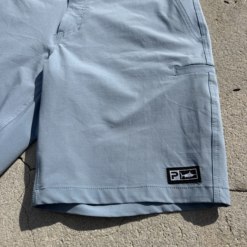 Pantalones Cortos de Pesca Híbridos en Mar Profundo Alto Rendimiento Pelagic Para Hombre Talla 34 Azul Claro Foto 3 de 4