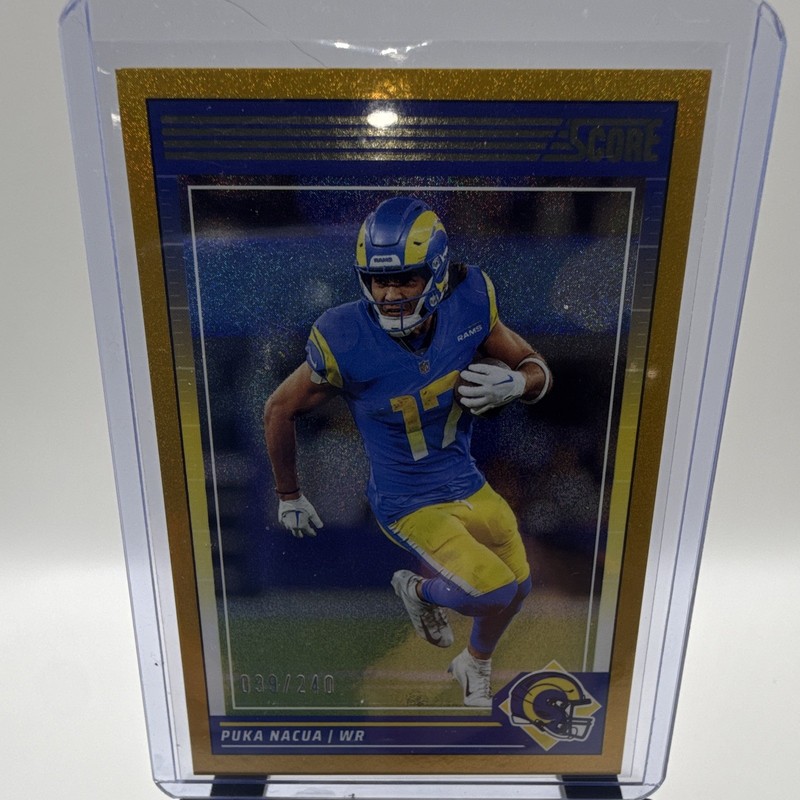 Panini 2024 Score Puka Nacua #156 Serial #039/240 L.A. Rams NFL Color Match