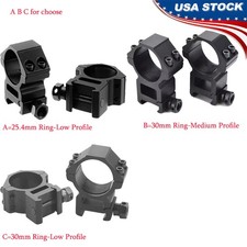 Scope Rings 25.4mm/30mm Ring Low/Medium Profile Mount for 20mm Picatinny Rail