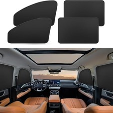 Side Window Shade Car Curtains - Privacy Sun Shades Magnetic 100 D-4pcs Black