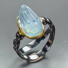 Gemstone ring Natural Aquamarine Ring 925 Sterling Silver Size 6 /R469903