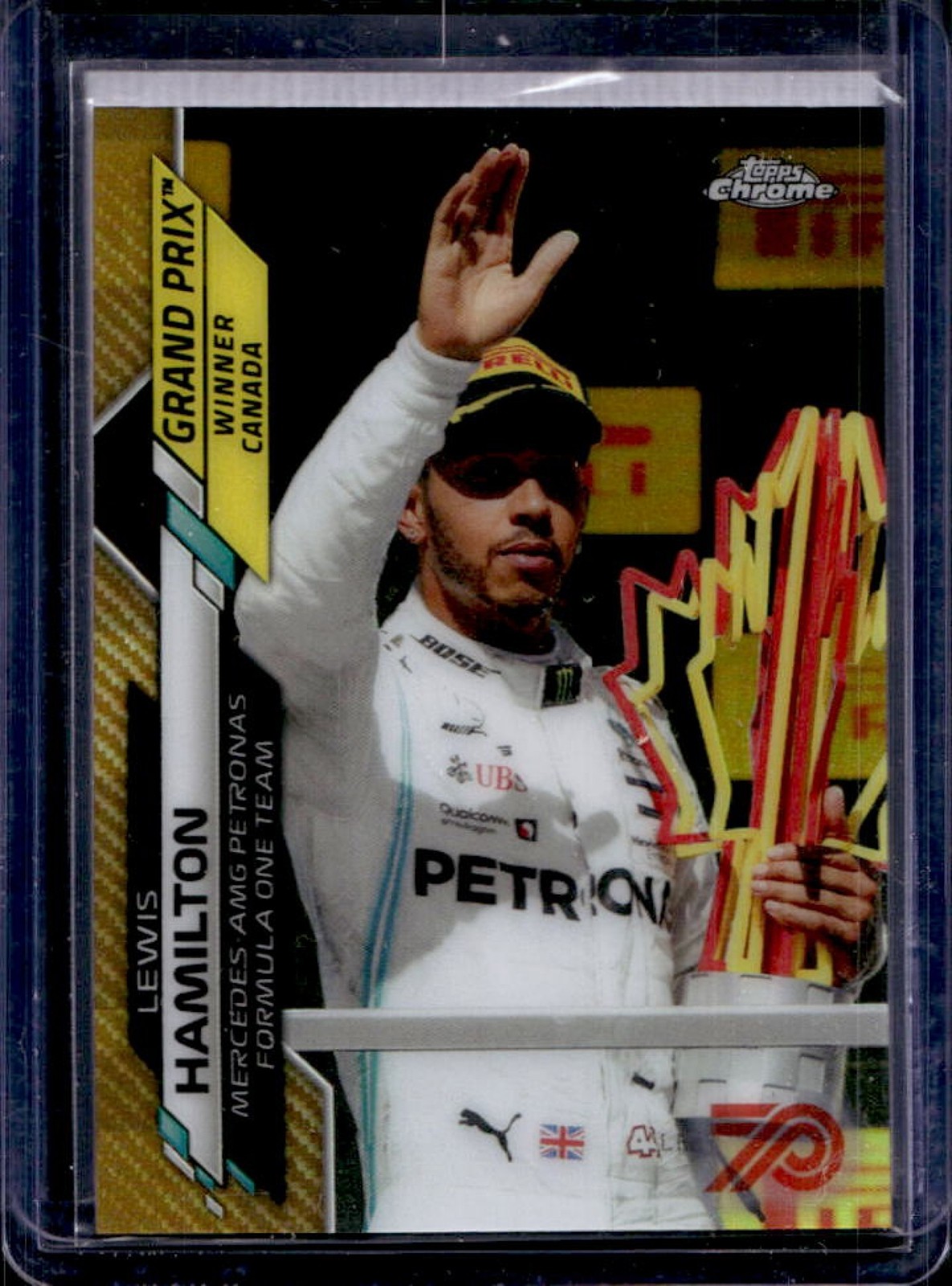 2020 Topps Chrome F1 Lewis Hamilton 70th Anniversary Gold #139