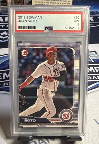 2019 Bowman Juan Soto #92 PSA 7 NM Washington Nationals Baseball