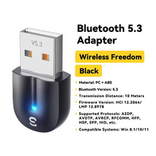 USB Bluetooth 5.3 Adapter Aux Audio Receiver Transmitter for PC Speaker Laptop S