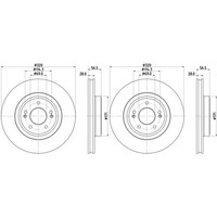 2X Hella Bremsscheiben 320Mm Vorne Passend FüR Genesis G70 KIA Stinger 56