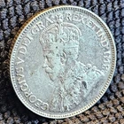 1921 Canada Silver 25 Cent Coin - Fineness .80 - VF Condition