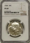 1964 Proof Kennedy Silver Half Dollar NGC PF69