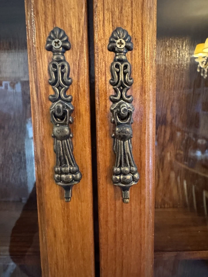 Trinkets Shelf Cabinet Wall Shelf Wood and glass Doors curio shelf VTG 21x11 - Image 4 of 4