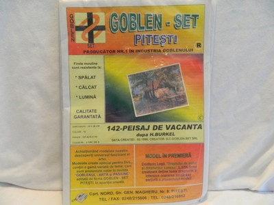 C-25 NEW GOBLEN-SET (ROMANIA) COUNTED CROSS-STITCH KIT  HOLIDAY LANDSCAPE 