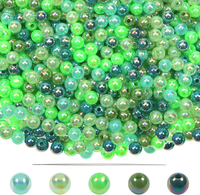 1000 StüCk Bastelperlen GrüN Serie 6 Mm Acrylperlen Mit Loch Runde Perlen Zum Au