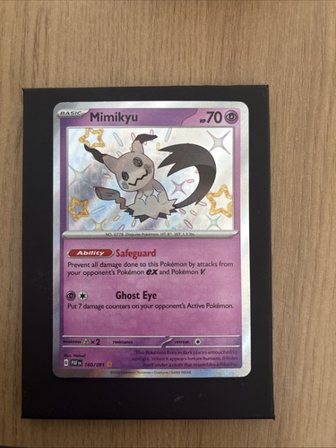 Pokemon Mimikyu TCG Card 160/091 SV Paldean Fates Baby Shiny Rare NM-Mint