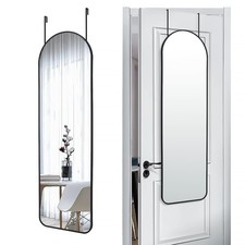 47x14 Mirror Full Length Back Door Hanging or Wall Mounted Aluminum Metal Fra...