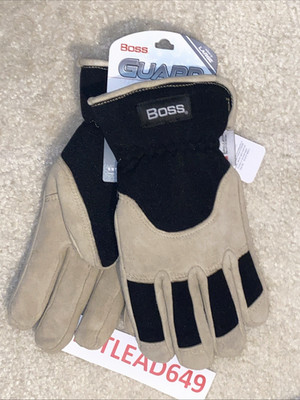 Boss 3M Thinsulate Mens Deerskin Fleece Lined Insulated WinterGloves Large Brown